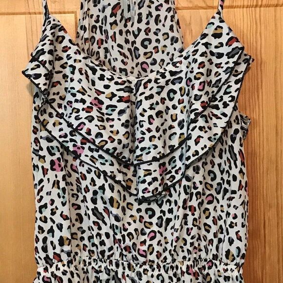 Confetti Print Spaghetti Strap Summer Blouse - Picture 2 of 7